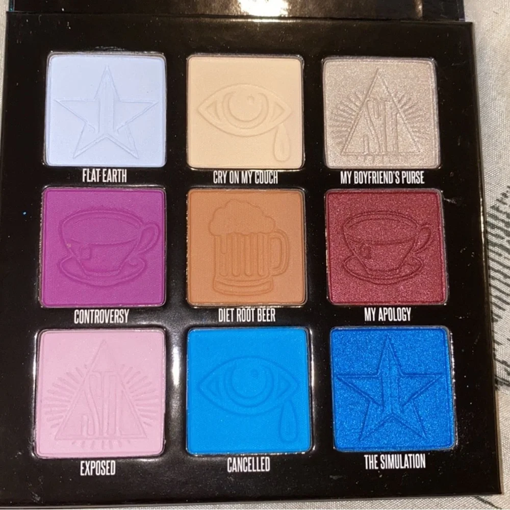 Jeffree Star & Shane Dawson  Controversy Eyeshadow Pallet 9 Vibrant Colors